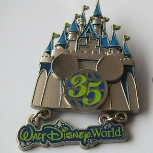 Disney Pin - Cinderella's Castle 35th Anniversary Dangle Pin from 2006
